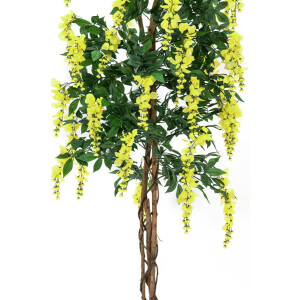 Europalms Goldregenbaum, Kunstpflanze, gelb, 150cm
