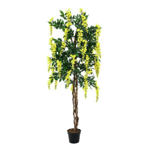 Europalms Goldregenbaum, Kunstpflanze, gelb, 180cm
