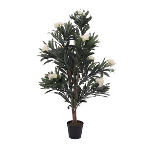 Europalms Oleanderbaum, Kunstpflanze, weiß, 120 cm