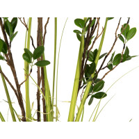 Europalms Immergrünstrauch mit Gras, Kunstpflanze, 120 cm
