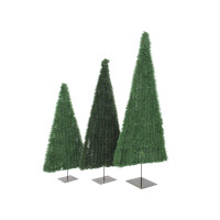 Europalms Tannenbaum, flach, dunkelgrün, 150cm