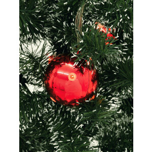 Europalms LED Weihnachtskugel 6cm, rot 6x