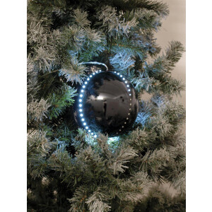 Europalms LED Snowball 8cm, schwarz 5x