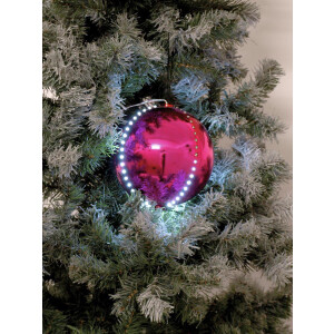 Europalms LED Snowball 8cm, rosa 5x