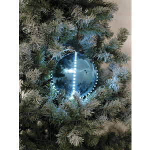 Europalms LED Snowball 15cm, eisblau