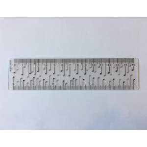 Lineal mit Viertelnoten 15 cm