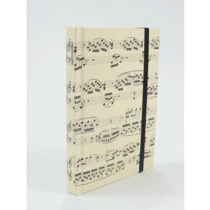 Notizbuch sheet music creme A6 / 96 Seiten