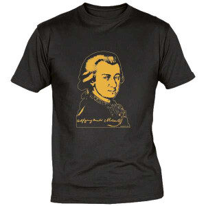 T-Shirt Mozart schwarz Größe XS