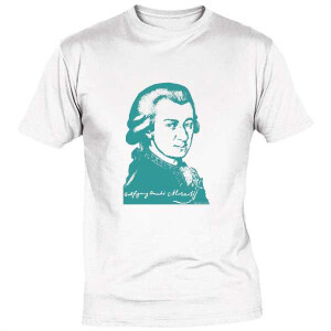 T-Shirt Mozart weiß Größe M