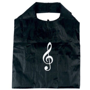 Einkaufstasche faltbar Violinschlüssel schwarz 48 x...