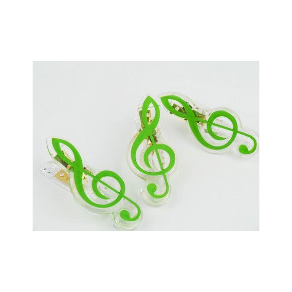 Klammer Violinschlüssel grün 7cm