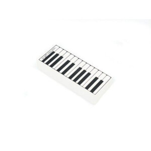 Radiergummi Tastatur weiß 6 x 2.5 cm