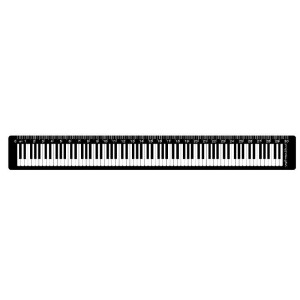 Lineal Tastatur 30 cm schwarz