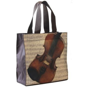 Nylon-Tasche mit Boden Violine 33x33x13 cm