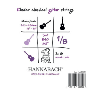 Hannabach Klassikgitarre-Saiten Serie 890 1/8...