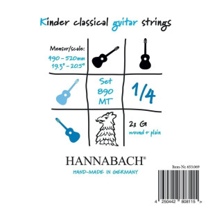 Hannabach Klassikgitarre-Saiten Serie 890 1/4...