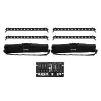 Eurolite Set 4x LED BAR-12 QCL RGBW + 2x Soft Bags + Controller
