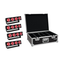 Eurolite Set 4x LED CBB-4 COB RGB Leiste + Case
