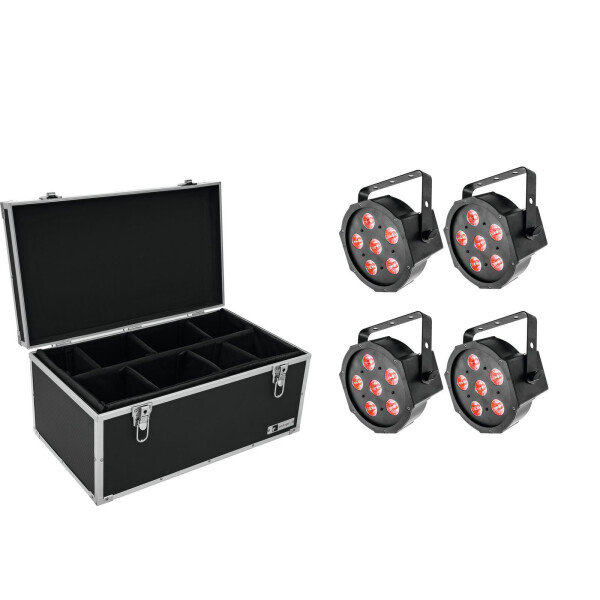 Eurolite Set 4x LED SLS-6 TCL Spot + Case TDV-1