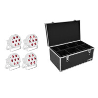 Eurolite Set 4x LED SLS-7 HCL Floor wei&szlig; + Case