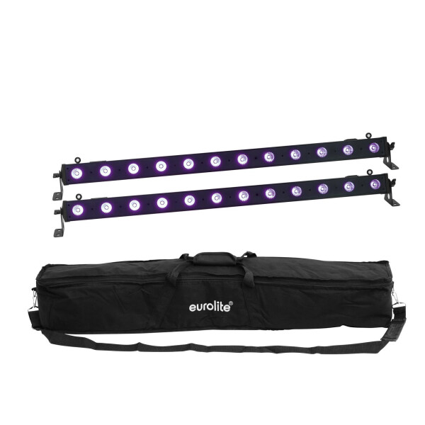 Eurolite Set 2x LED BAR-12 UV Leiste + Soft-Bag