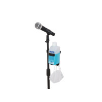 Omnitronic Set Mikrofonständer für Desinfektionsmittel, schwarz