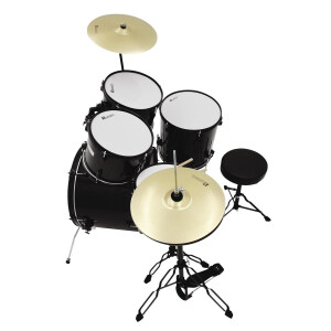 Dimavery DS-200 Schlagzeug-Set, schwarz