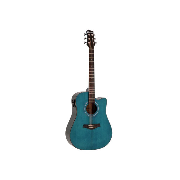 Dimavery STW-90 Westerngitarre, chrystal blue