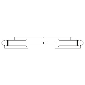 Omnitronic Lautsprecherkabel Klinke 2x1,5 1,5m sw