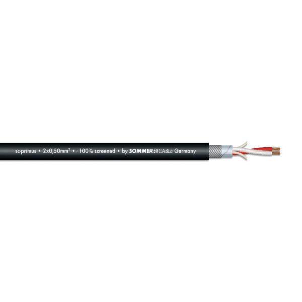 Sommer Cable Mikrofonkabel 2x0,50 100m sw SC-Primus FRNC